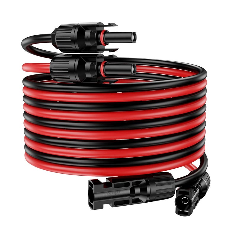 OWINUSTECH 16Ft SolarCable SolarExtension Cable,10AWGSolar Panel ExtensionCable with Female and Male Connectors,Waterproof SolarExtension Cable Kit - Image 1